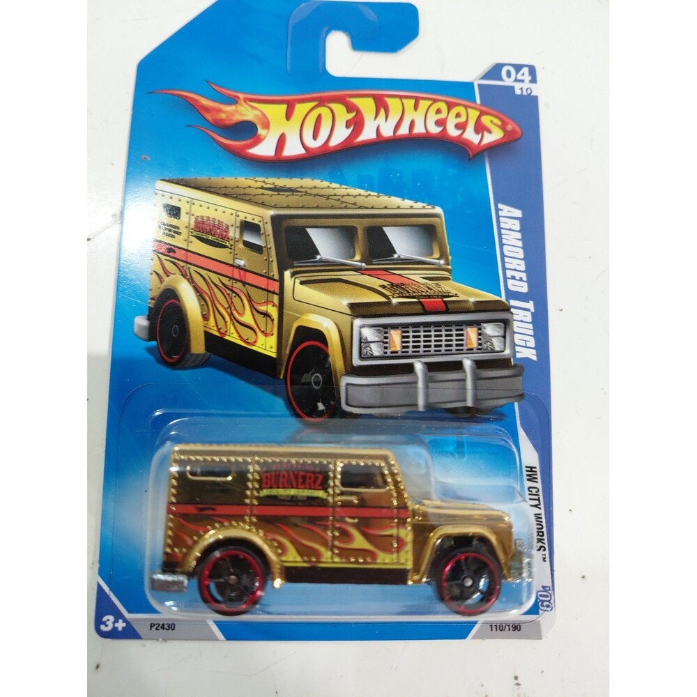NIP Hot Wheels City Works 1:64 Die Cast Chrome Burners Armored Truck